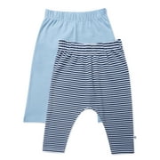 Honest Baby Clothing Organic Cotton Boy or Girl Footless Harem Pants, 2-Pack, Newborn to 24 Months