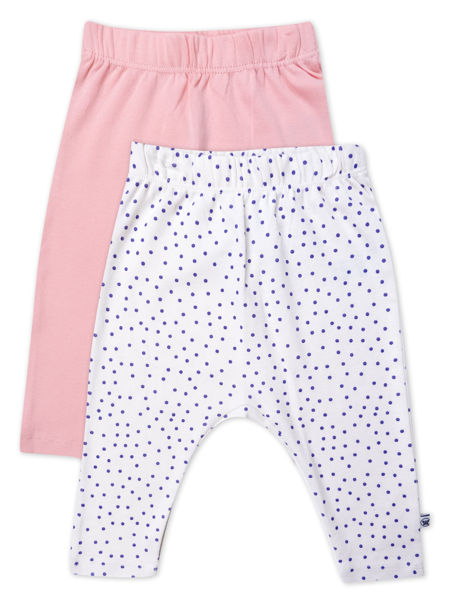Honest Baby Clothing Organic Cotton Boy or Girl Footless Harem Pants, 2-Pack, Newborn to 24 Months