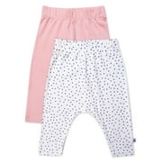 Honest Baby Clothing Organic Cotton Boy or Girl Footless Harem Pants, 2-Pack, Newborn to 24 Months