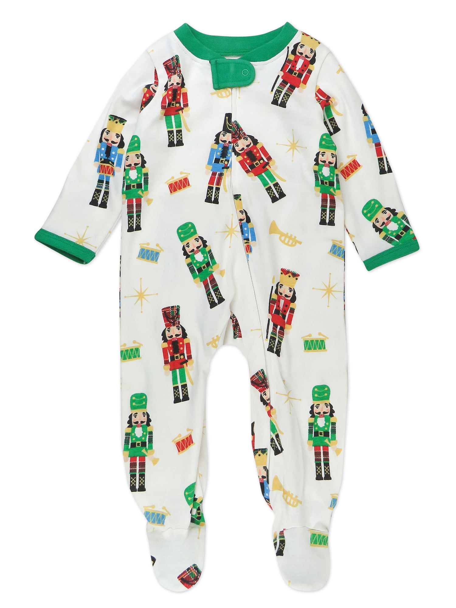 Honest Baby Clothing Organic Cotton Boy or Girl Long Sleeve Christmas Sleep N Play, Newborn to 9 Months