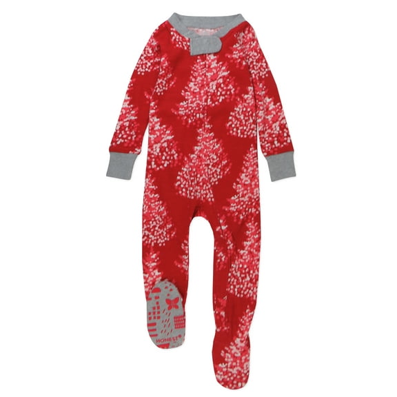Honest Baby Clothing Organic Cotton Boy or Girl Long Sleeve Christmas Sleep N Play, Newborn to 9 Months