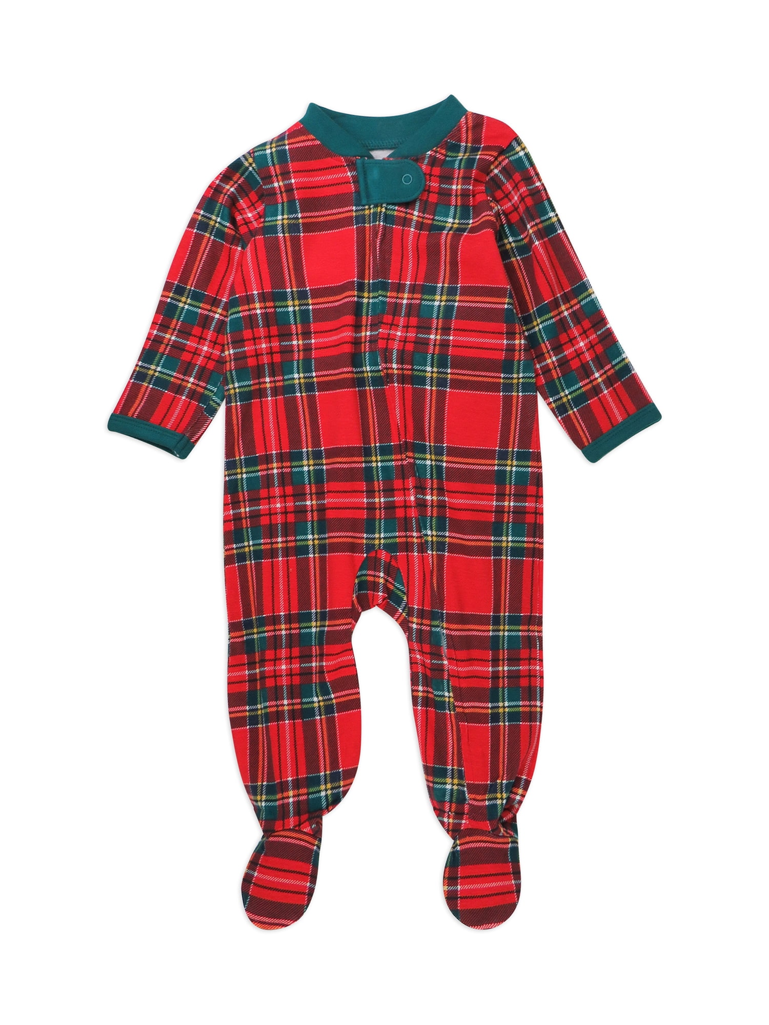 Honest Baby Clothing Organic Cotton Boy or Girl Long Sleeve Christmas Sleep N Play, Newborn to 9 Months