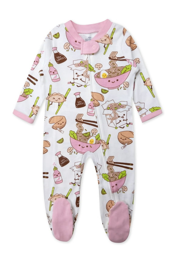 Organic Cotton Boy or Girl Long Sleeve Sleep N Play, Newborn to 9 Months