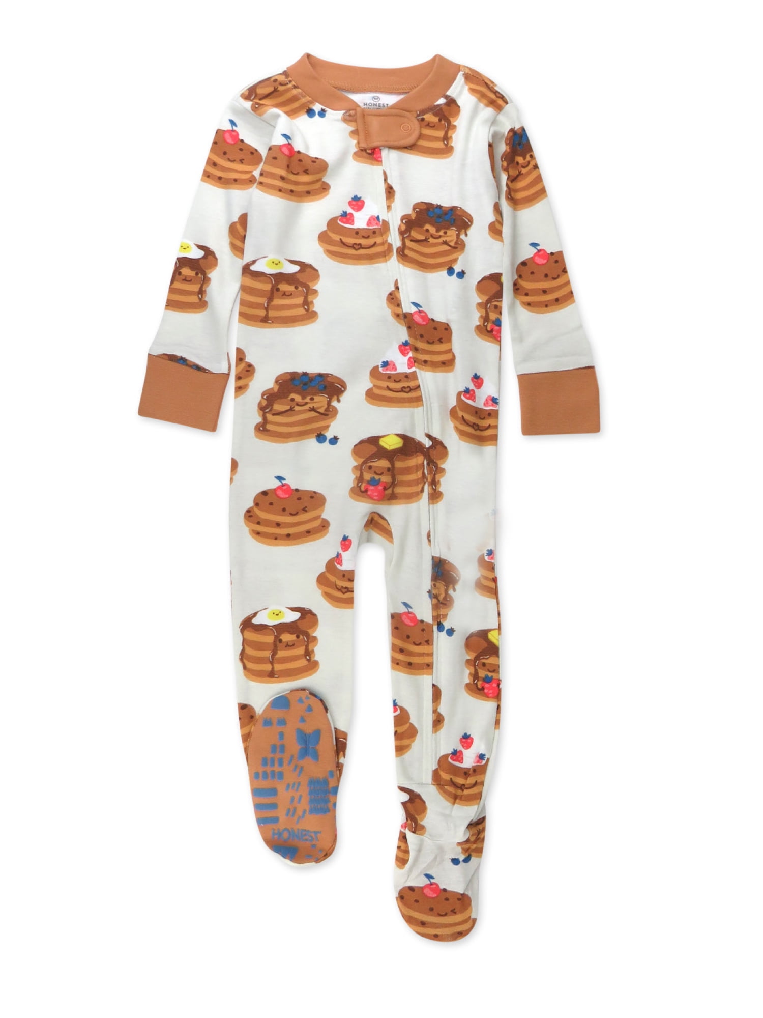 Honest Baby Clothing Organic Cotton Boy or Girl Long Sleeve Snug-Fit Footed Pajamas, (12-24 Months)