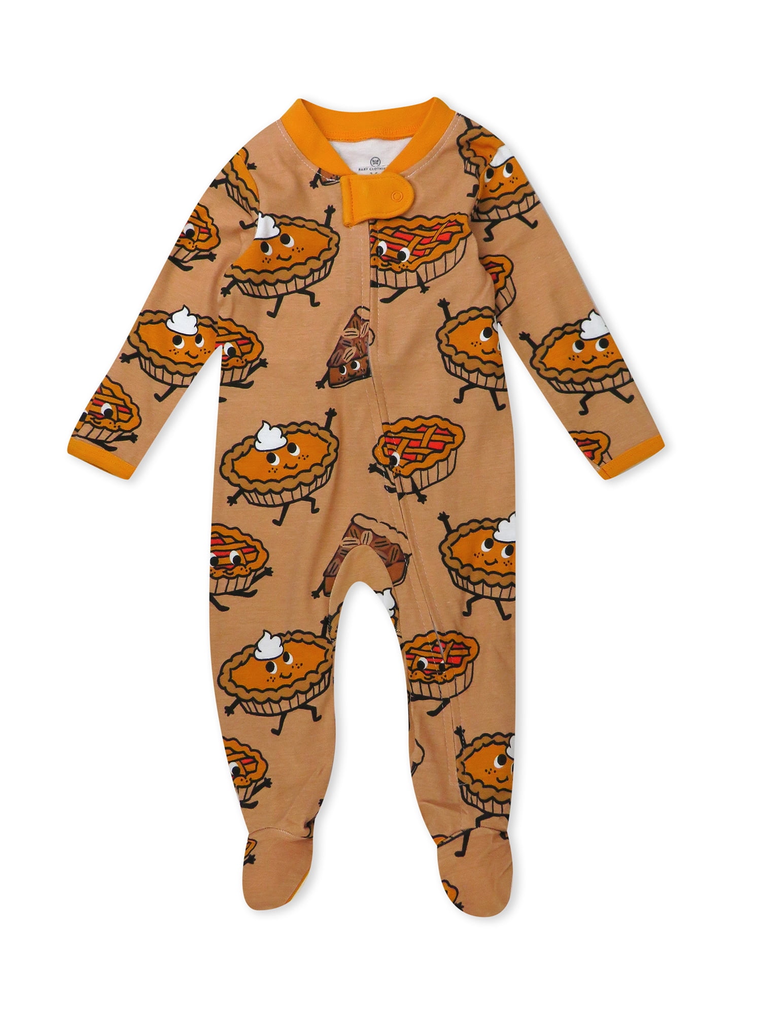 Honest Baby Clothing Organic Cotton Boy or Girl Long Sleeve Thanksgiving Sleep N Play, Newborn to 9 Months