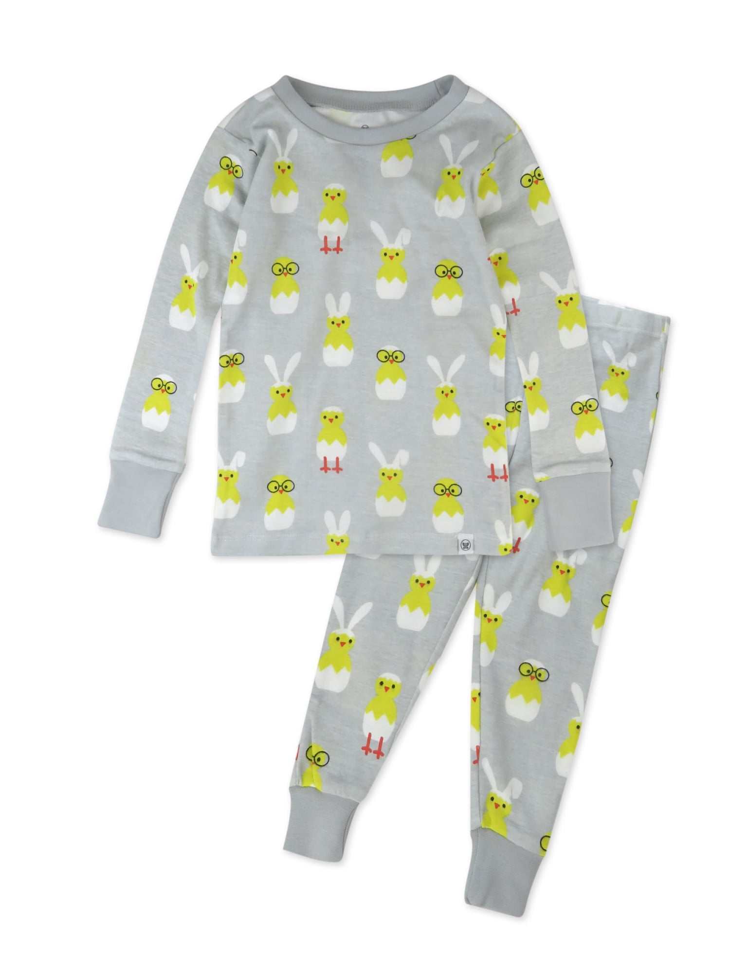 Honest Baby Clothing Organic Cotton Easter Baby Boy/Girl 2-Piece Long Sleeve Pajama Set, Sizes 12M - 24M