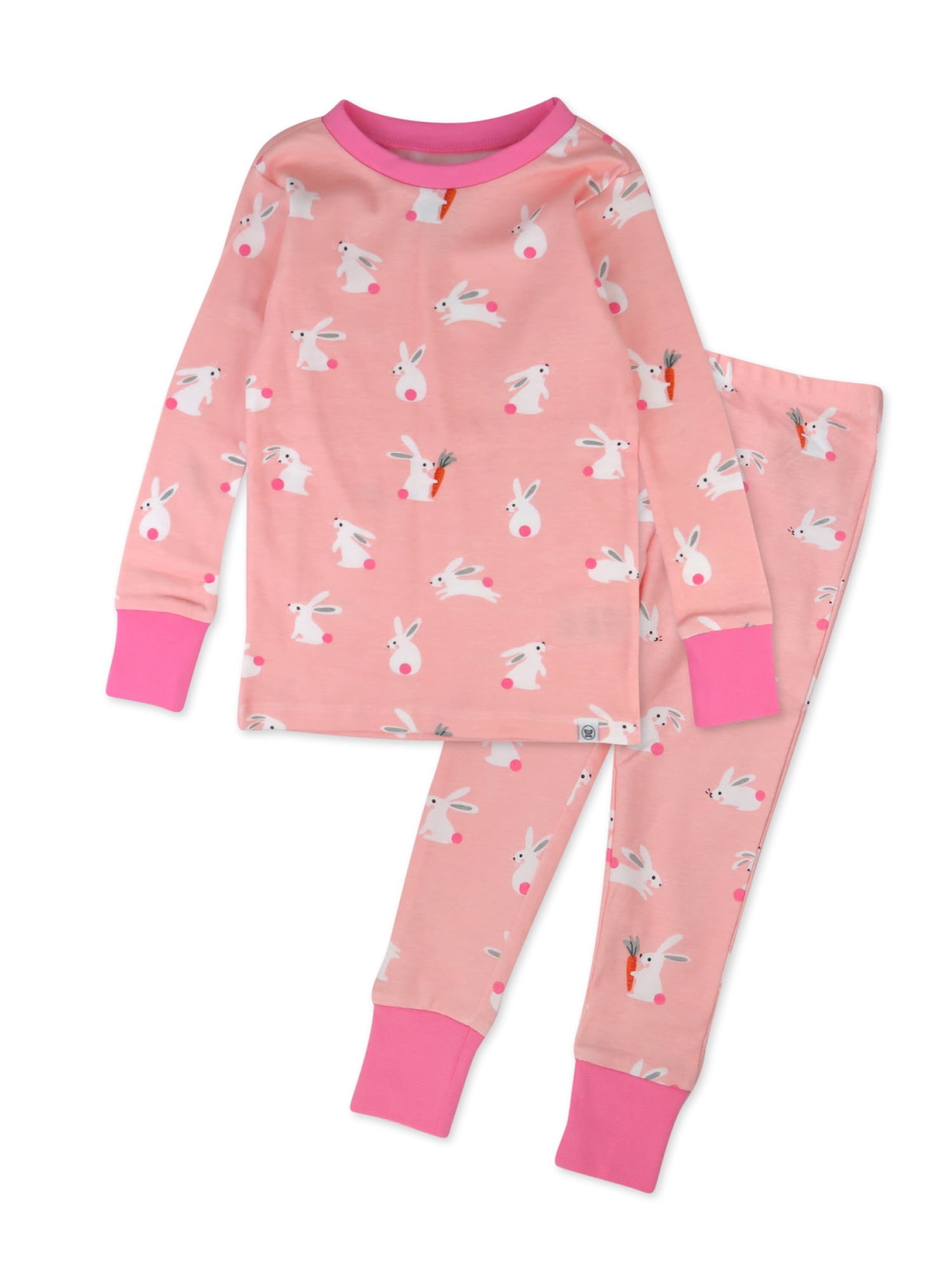 Honest Baby Clothing Organic Cotton Easter Toddler Boy/Girl 2-Piece Long Sleeve Pajama Set, Sizes 2T - 5T