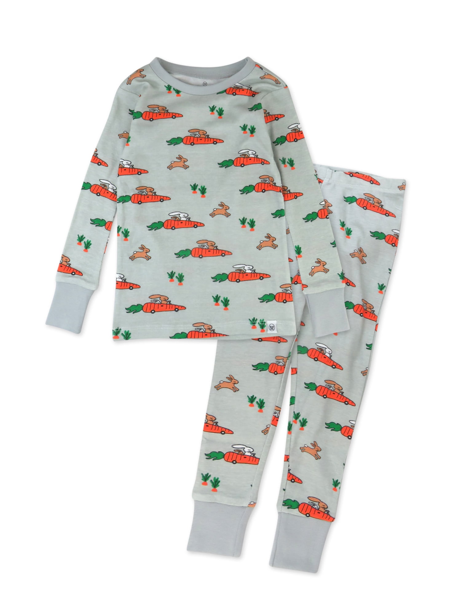 Honest Baby Clothing Organic Cotton Easter Toddler Boy/Girl 2-Piece Long Sleeve Pajama Set, Sizes 2T - 5T