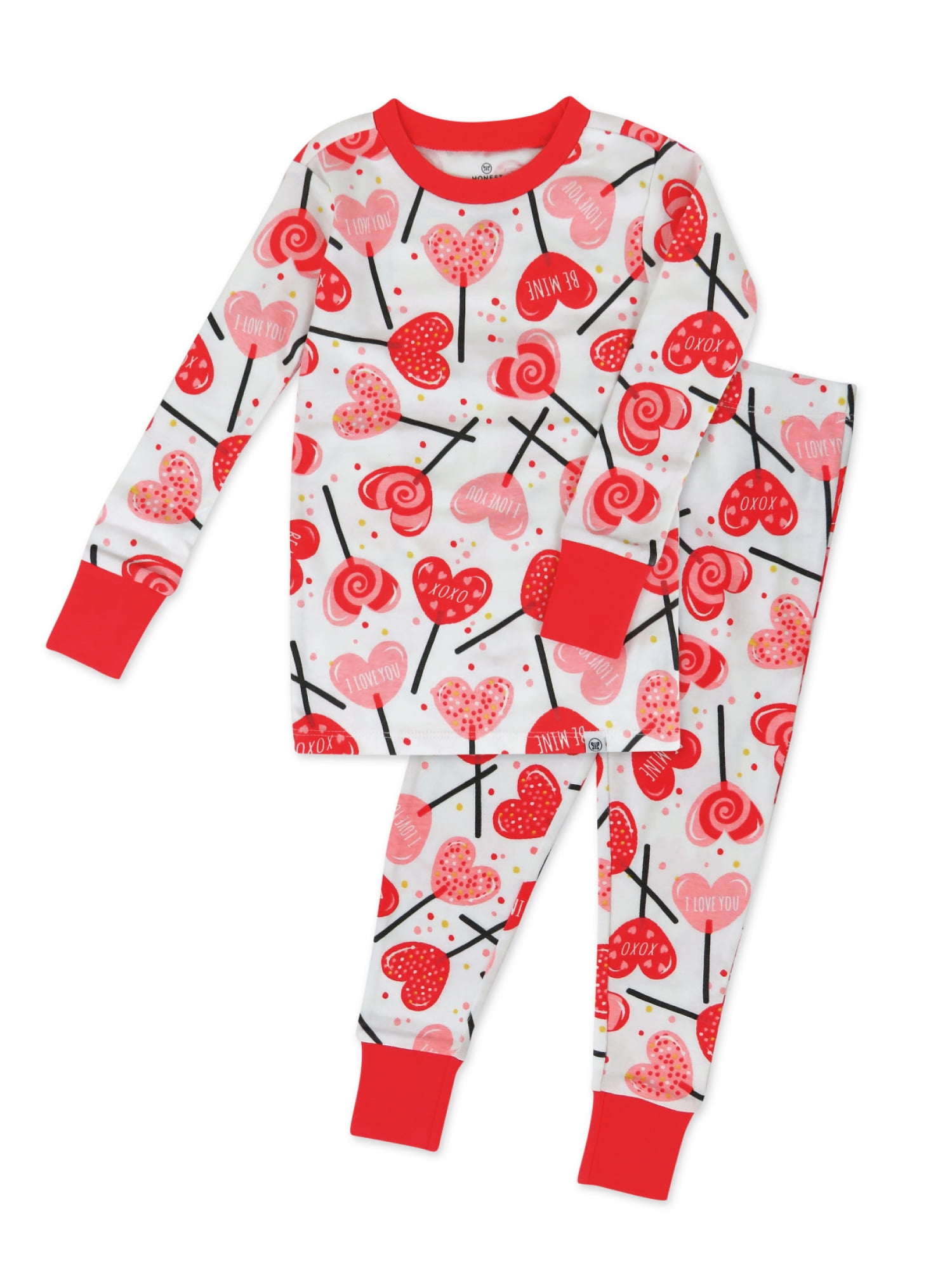 HodJIU Womens Pyjama Set Pjs Valentine's Day Heart Print Pajama 2