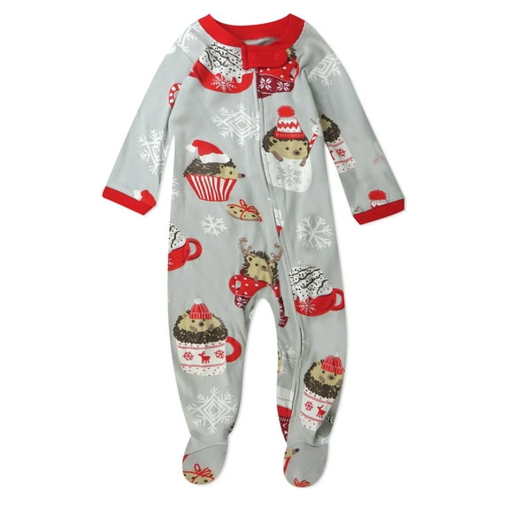 Honest Baby Organic Cotton Baby Boy/Girl Holiday Sleep N Play, Sizes Newborn - 6/9 Months