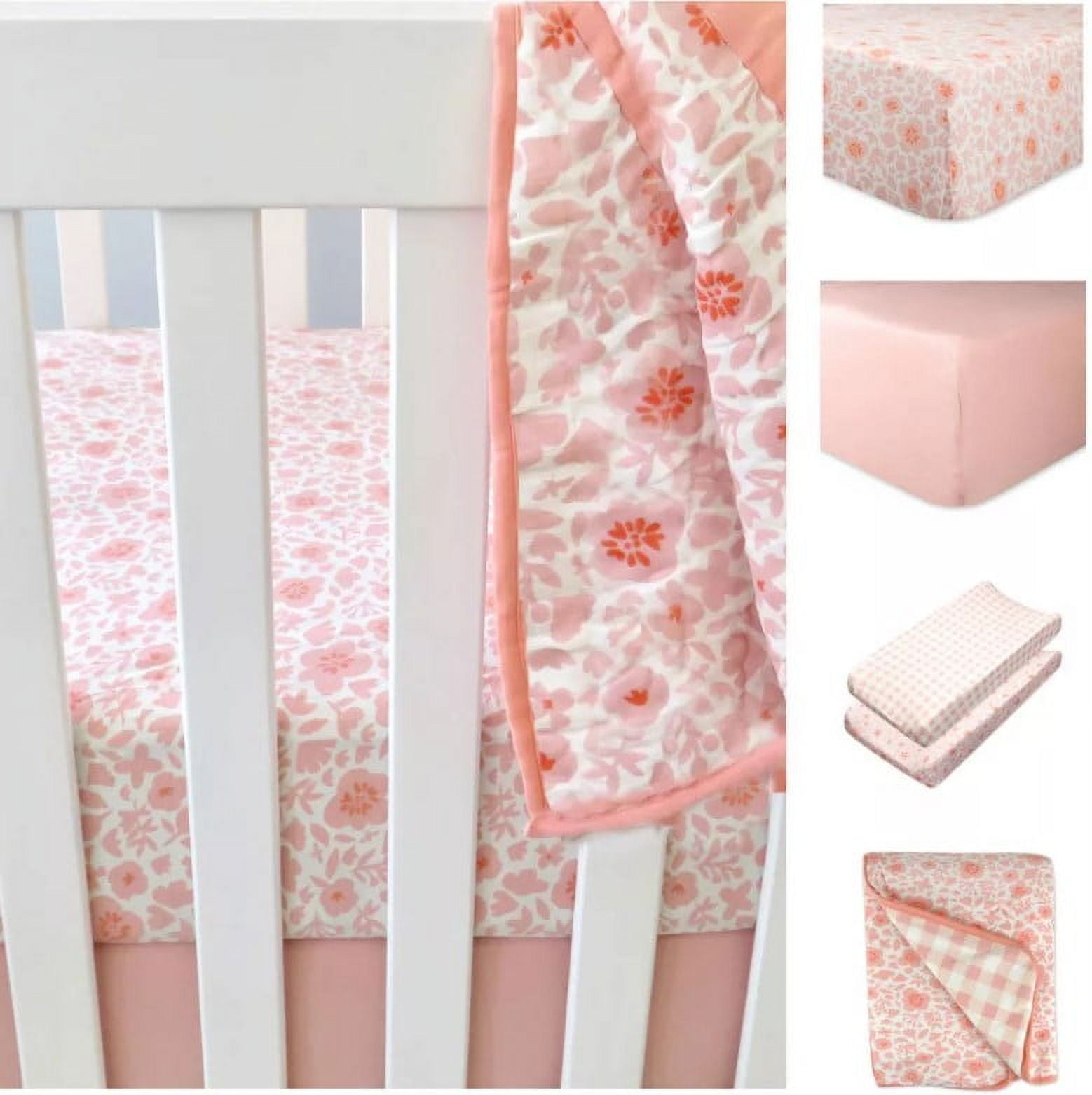 Honest Baby Organic Cotton Bedding Set Papercut Floral 5pc