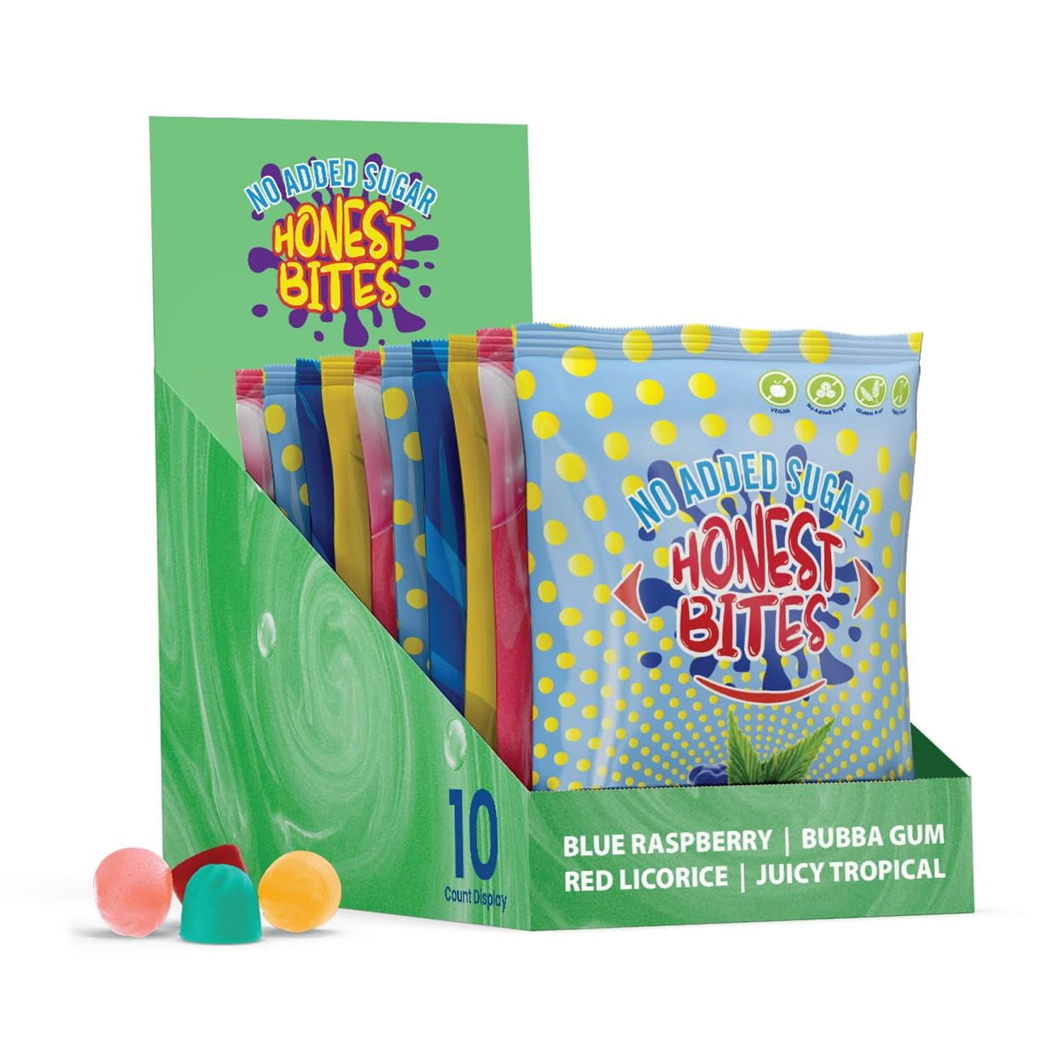 Honest Bites SugarFree Gummy MSF2 Candy, Variety Pack Low Calorie