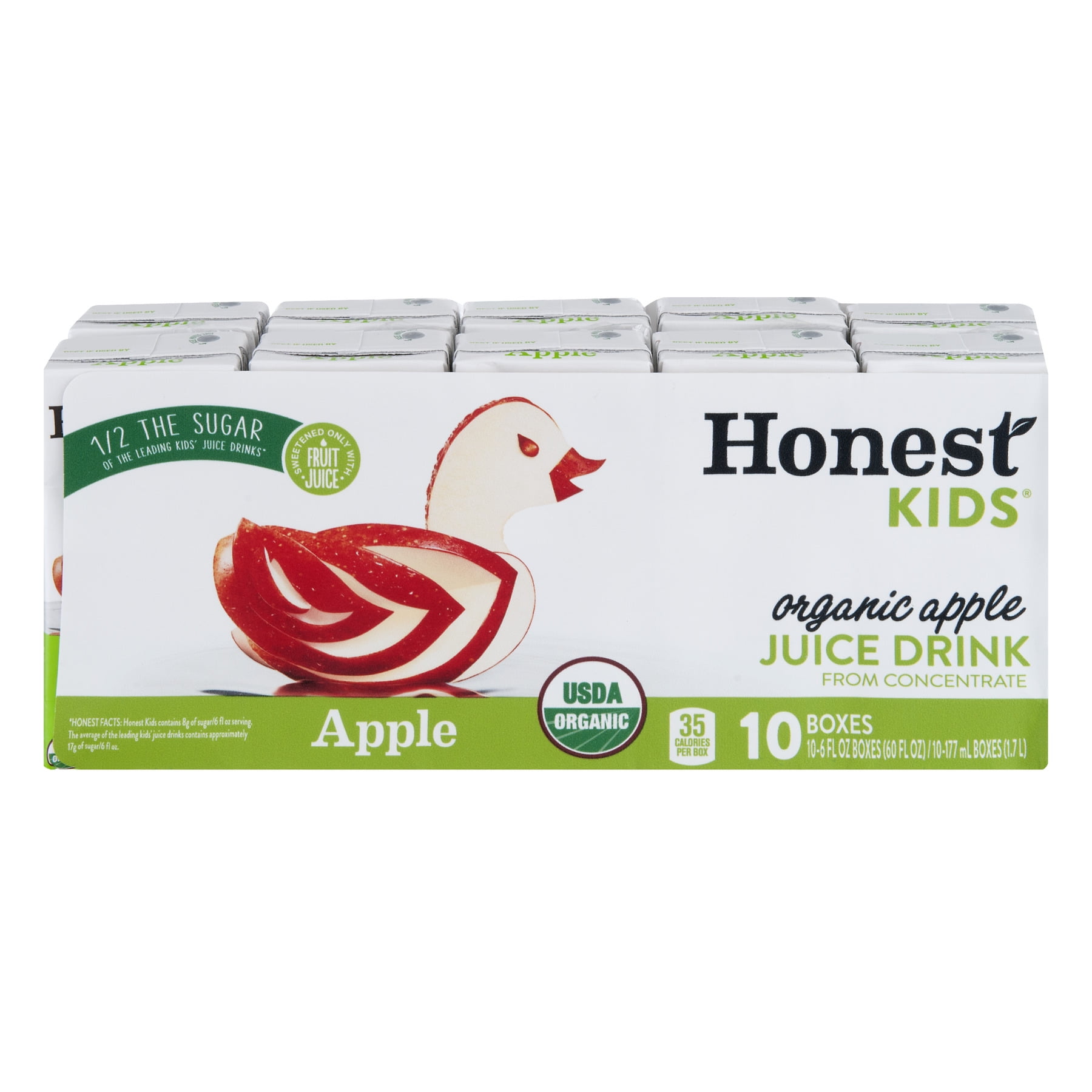 Honest Kids Organic Apple Juice Drink, 6 Fl. Oz., 10 Count