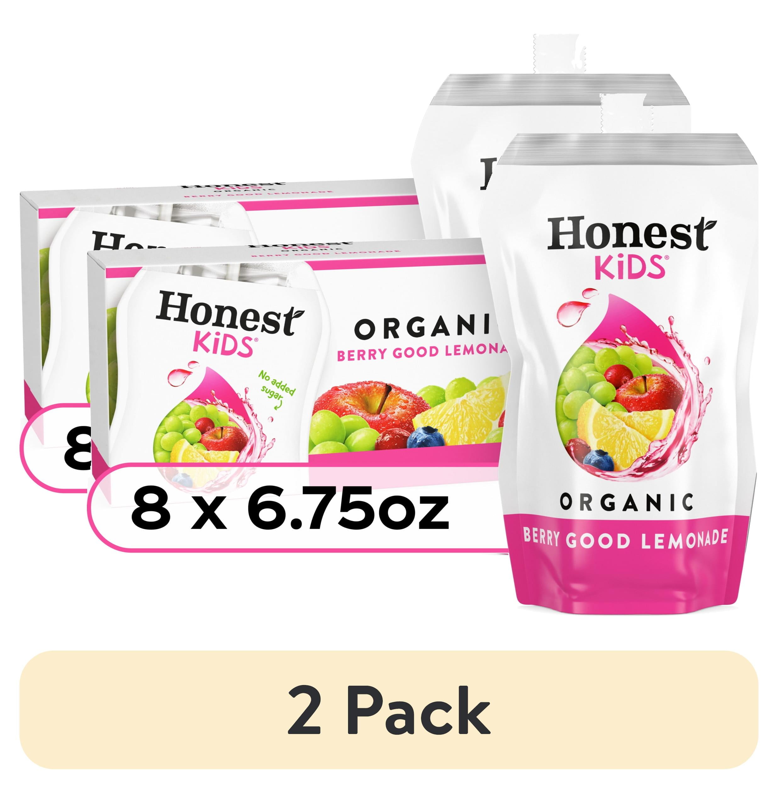 (2 Pack) Honest Kids Organic Berry Good Lemonade Fruit Juice, 6.75 Fl 