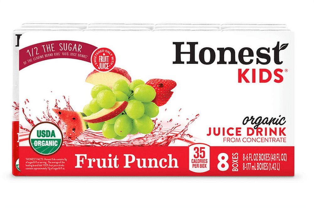 Honest Kids Organic Fruit Punch Juice Drink 8pk/6 Fl Oz Boxes (Pack