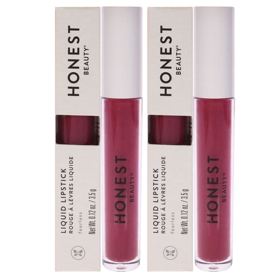Honest Liquid Lipstick - Fearless - Pack of 2, 0.12 oz