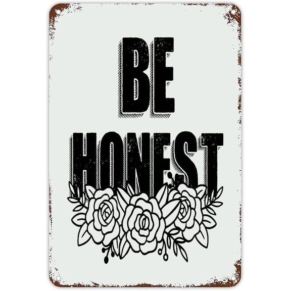 be Honest Metal Sign Back to School Signs First Day of School Classroom Decor Metal Tin Sign Retro Welcome School Signs for School Party Gifts for Student Teacher 12x8 Inch