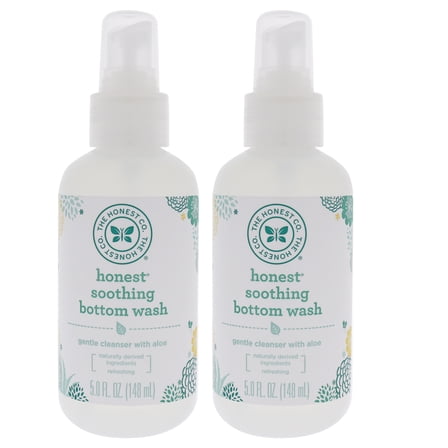 Honest Soothing Bottom Wash - Pack of 2, 5 oz Cleanser
