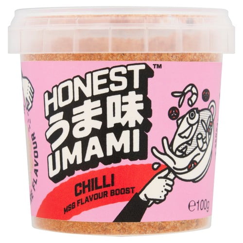 Honest Umami Chilli Salt MSG flavour boost 100g, British Import (Pack of 2)