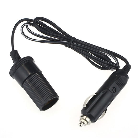 HonestMatter 12V Cigarette Lighter Extension Cord Car Power Socket Extension 10A Fused Black Plastic Metal Cable for Auto Truck RV 3.28 ft 1 Pack