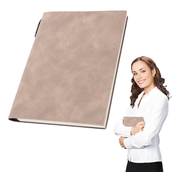 HonestMatter A5 Executive Notepad, Premium Office Notebook, Hardcover Lined Journal, Soft Aesthetic Feel, Project Management, Khaki Color