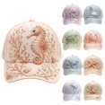 thumbnail image 1 of HonestMatter Animal Print Baseball Cap, Women Adjustable Baseball Cap with Ocean Sea Creature Design, Casual Lightweight Dad Hat for Outdoor, 1 of 4