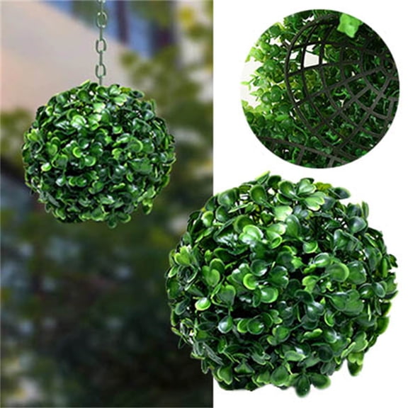 HonestMatter Artificial Grass Ball, Faux Greenery Hanging Ball Decorative, Store Display Decor Wedding Centerpiece Green Sphere