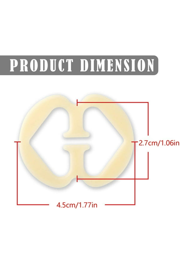 Bra Strap Clips, Racerback Bra Clip Converter for Slipping Straps, Bra Strap Holder Plastic Fastener for Women, Adjustable Multi Function, 10 Pack