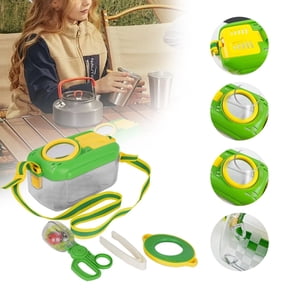 HonestMatter Bug Catcher Kit, Insect Observation Box with Magnifying Glass, Bug Habitat Portable Critter Keeper for Outdoor Exploration, Green