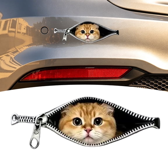 HonestMatter Car Stickers, Cute Cat Peeking Decal for Car Window and Rearview Mirror, Vinyl Automotive Decals Weatherproof Long Lasting for Vehicle Exterior, 5x5 Inch