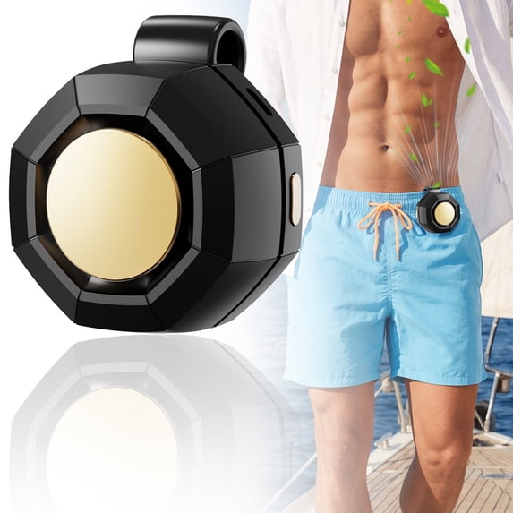 HonestMatter Clip On Fan, Portable Fan Bladeless, Personal Fan for Shirt Waist, 3 Speed Rechargeable Silent Fan for Outdoor Travel, Black