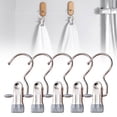 thumbnail image 1 of HonestMatter Clothes Hangers, Pants Hangers with Clips for Trousers, Hangers with Clips Stainless Steel 360 Swivel Hook for Skirts and Towels, 5 Pack, Grey, 1 of 7