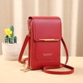 thumbnail image 1 of HonestMatter Crossbody Phone Purse, Phone Case Wallet with Touchscreen Window, Crossbody Phone Wallet for Women, PU Leather Small Crossbody Bag, Red, 1 of 4