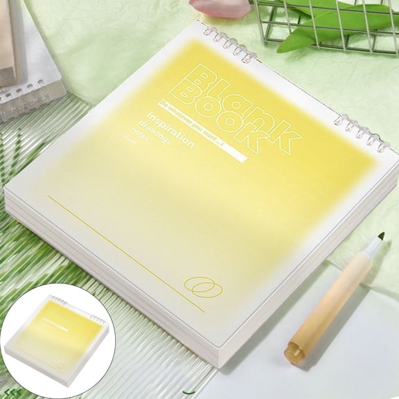 HonestMatter Detachable Page Planner, Personal Project Organizer, Daily Writing Diary, Smooth Surface, Dynamic Planning, Square Shape, 120 Pages, Yellow