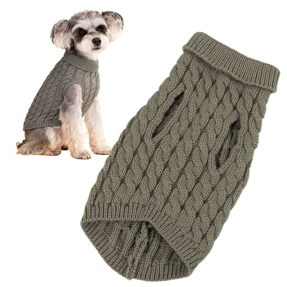 HonestMatter Dog Sweater, Dog Clothes for Small Dogs, Pet Clothing with Soft Cotton, Warm Winter Coat for Medium Dogs, Easy On Off Sleeveless Design, Dark Gray, Size M