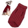 thumbnail image 1 of HonestMatter Dog Sweater, Dog Clothes for Small Dogs, Pet Clothing with Soft Cotton, Warm Winter Coat for Medium Dogs, Easy On Off Sleeveless Design, Wine, Size XL, 1 of 7