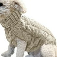 thumbnail image 1 of HonestMatter Dog Winter Sweater Small Dog Clothes Pet Vest Outfit Warm Breathable Cotton Apparel for Autumn Winter Small Dogs Beige Size M 1 Pack, 1 of 9