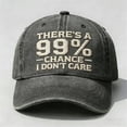 thumbnail image 1 of HonestMatter Embroidered I Don’t Care Cap, Funny Sarcastic Dad Hat for Men Women, Adjustable Baseball Cap with 99% Chance Statement, Cotton, Black, 1 of 7