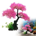 thumbnail image 1 of HonestMatter Fish Tank Decor, Realistic Artificial Cherry Blossom Tree, Aquarium Ornament Plastic Plant for Betta Cichlid, 1 Piece Underwater Hideaway, 1 of 7