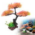 thumbnail image 1 of HonestMatter Fish Tank Decor, Realistic Artificial Cherry Blossom Tree, Aquarium Ornament Plastic Plant for Betta Cichlid, 1 Piece Underwater Hideaway, 1 of 7