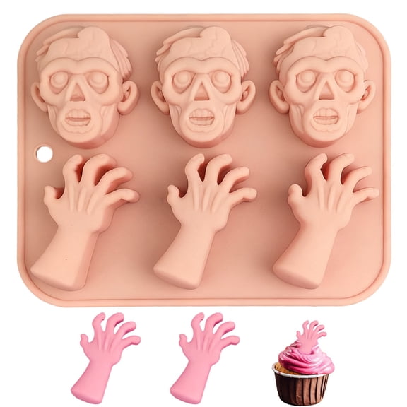 HonestMatter Halloween Silicone Molds, Chocolate Molds with Pumpkin Bat Witch Designs, Silicone Candy Molds for Baking and Cake Decor