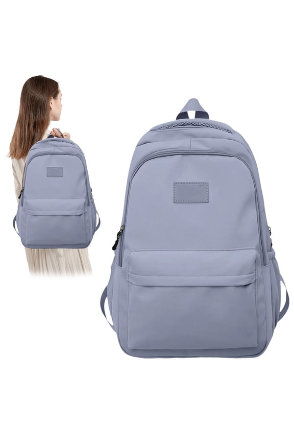 High Capacity Backpack, Trendy Laptop Bag, Travel Book Bag, Large Main Compartment, For Business Trips And Campus Life, Blue