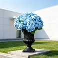 thumbnail image 1 of HonestMatter Hydrangea Flowers Outdoor, Fake Flowers for Outdoors, Weatherproof Artificial Hydrangea for Porch Garden, Light Blue, 1 of 7