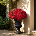 thumbnail image 1 of HonestMatter Hydrangea Flowers Outdoor, Fake Flowers for Outdoors, Weatherproof Artificial Hydrangea for Porch Garden, Red, 1 of 7