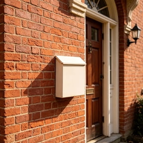 HonestMatter Metal Mailbox for Outside, Wall Mounted Mail Box with Front Door, 11.4x2.6x8.7 Inch White Rustproof Mail Holder for Home Gate Porch