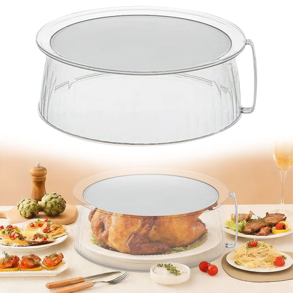 HonestMatter Microwave Cover for Food, Splatter Guard with Handle, Heat Resistant Plastic Lid for Microwave, Dishwasher Safe