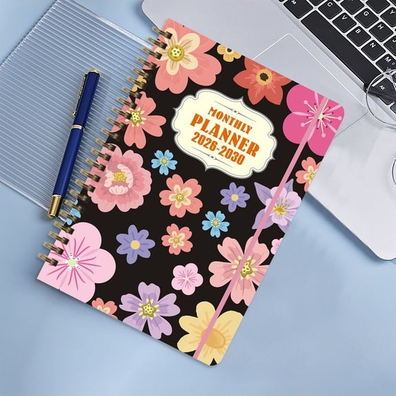 HonestMatter Monthly Planner 2026-2030, 5 Year Bound Organizer with Elastic Closure, Long Term Schedule and Habit Tracker for Productivity and Life Planning, A