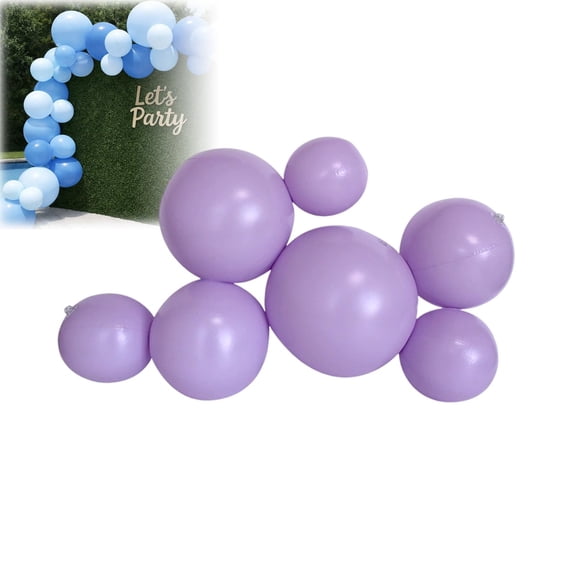 HonestMatter Reusable Inflatable Balloon Garland Arch Kit 7 PVC Balloons with Elastic Cord Easy to Inflate for Birthday Wedding Party Decor Purple