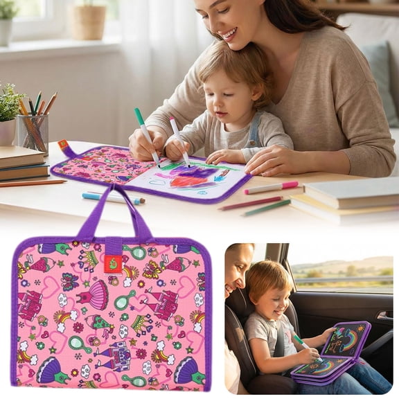 HonestMatter Reusable Scribble Book and Markers, Portable Drawing Book, Erasable Reusable Sketchpad with Pen and Storage Bag