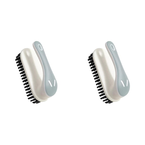 HonestMatter Shoe Cleaning Brush, Soft Bristle Brush for Clothes and Sneakers, Multi Purpose Scrub Brush for Laundry and Footwear, Gray, 2 Pack